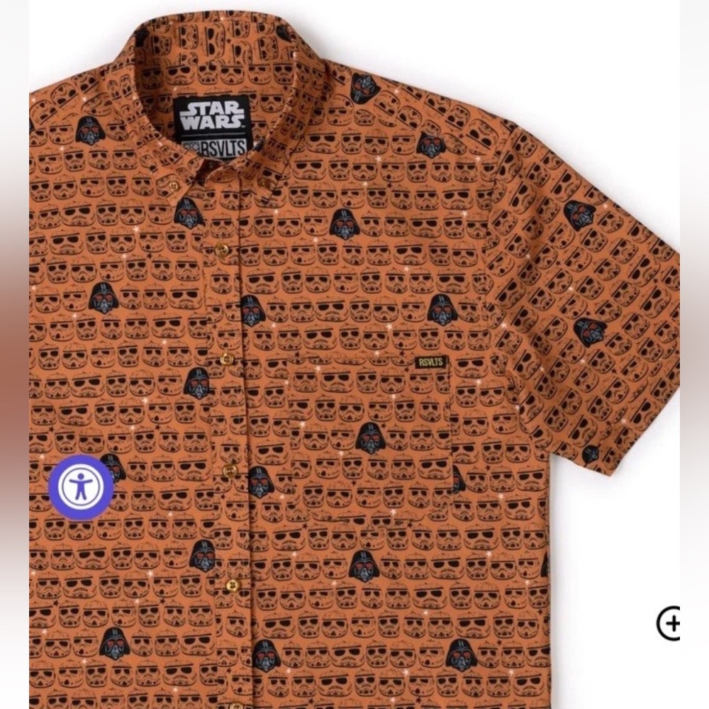 M - RSVLTS Star Wars Carved Wars Pumpkin Spice Short Sleeve Shirt Kunuflex Men’s